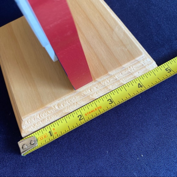 Rae Dunn RED WHITE & BLUE American Flag Star Patriotic Wood Gnome Decor NEW!! - Picture 7 of 9